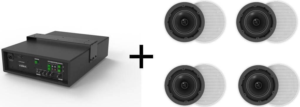 VivoLink audiopack Subwoofer 8'' 50W+ 4 x ceiling speakers