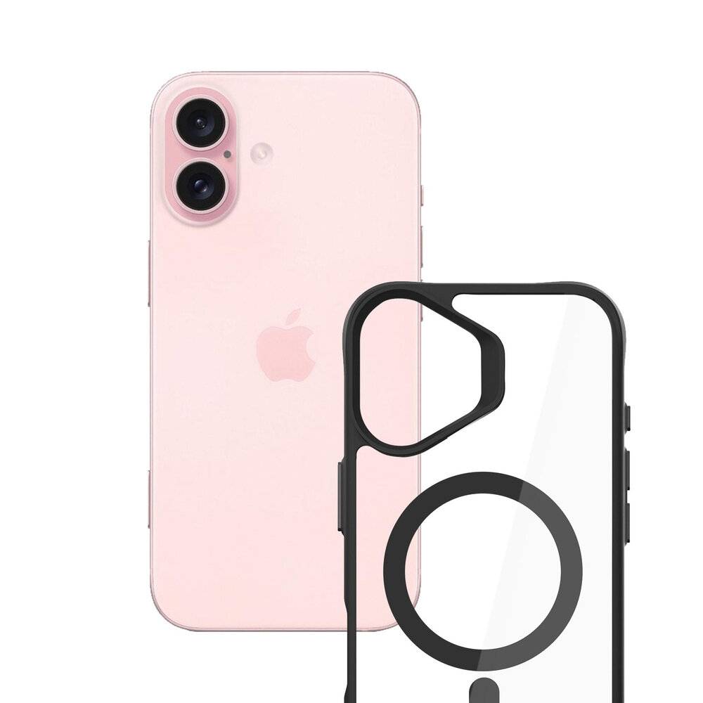 Ein schwarzes Smartphone mit drei auf der linken Seite vertikal angeordneten rückseitigen Kameras.