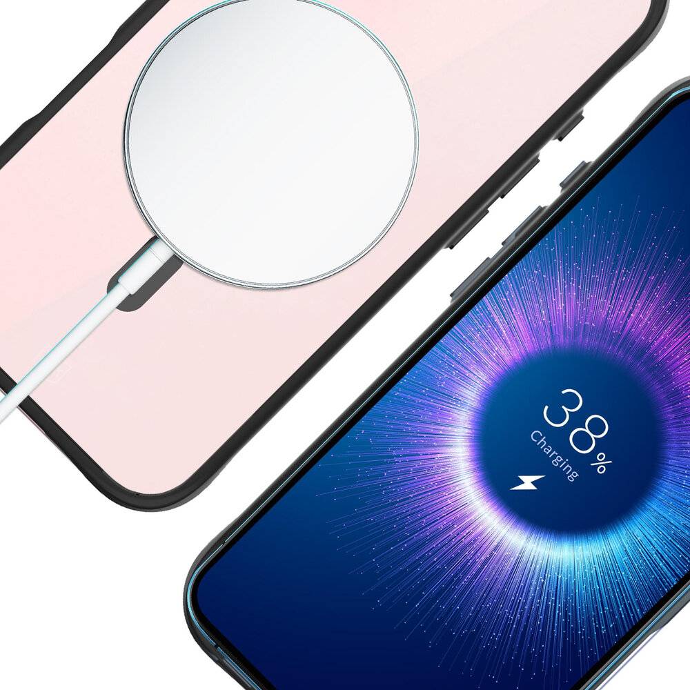 3mk Satin Armor MagCase Hülle MagSafe iPhone 16 Plus – transparent schwarzem Rahmen