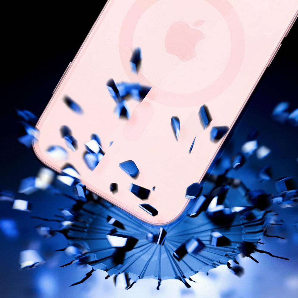 3mk Satin Armor MagCase Hülle MagSafe iPhone 16 Plus – transparent schwarzem Rahmen