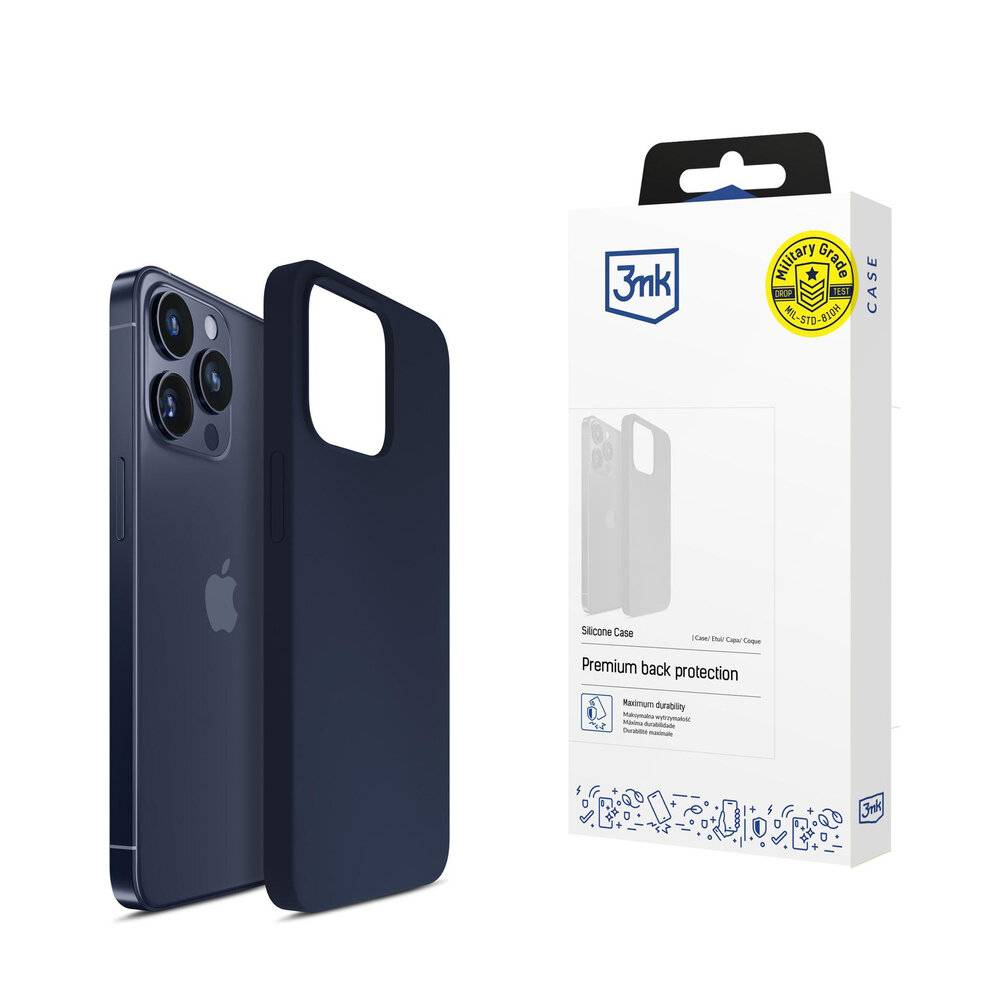 3mk Silikonhülle iPhone 16 Pro - Marineblau