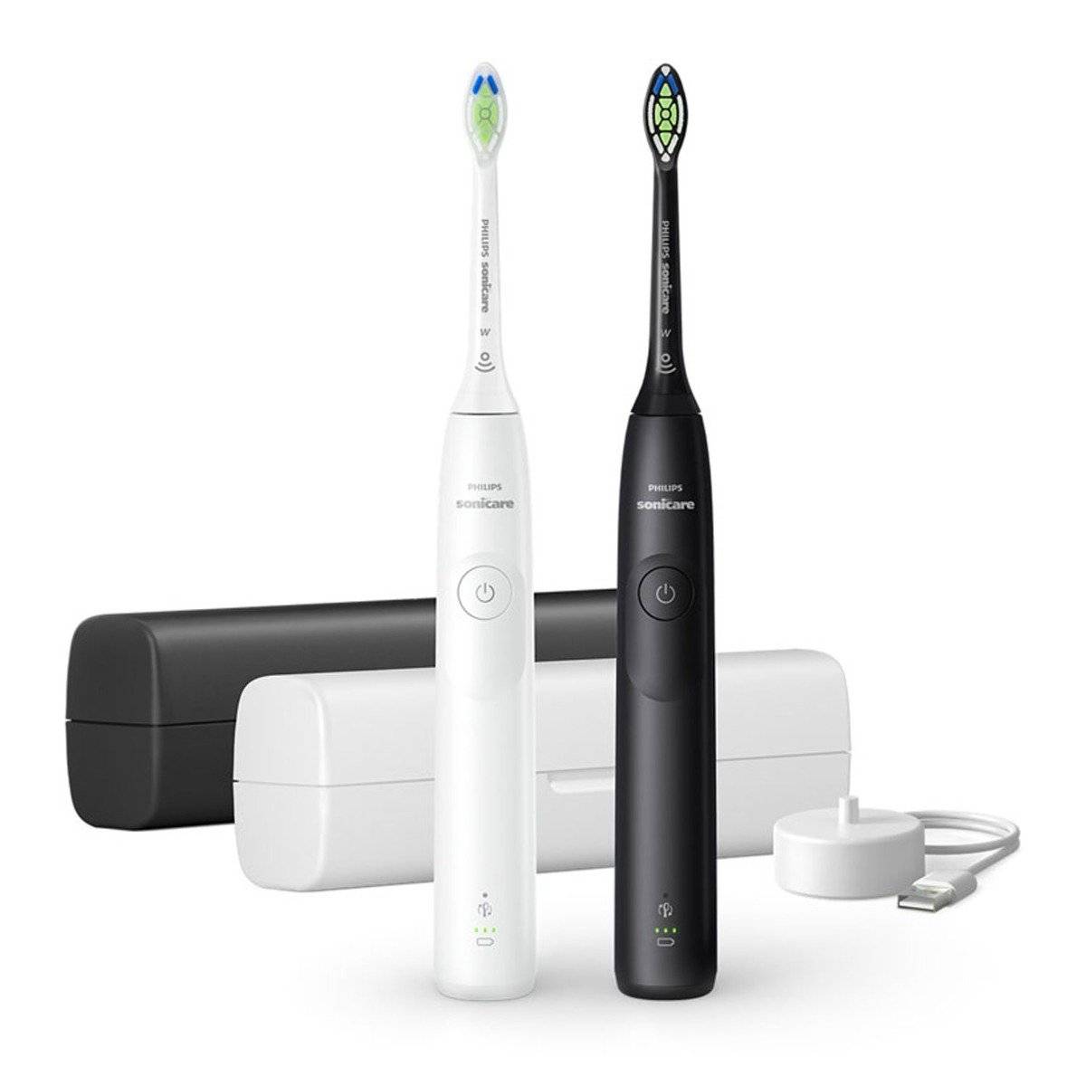 Philips Sonicare 5300 HX7109/01 elektrische Zahnbürste Doppelpack schwarz/weiß