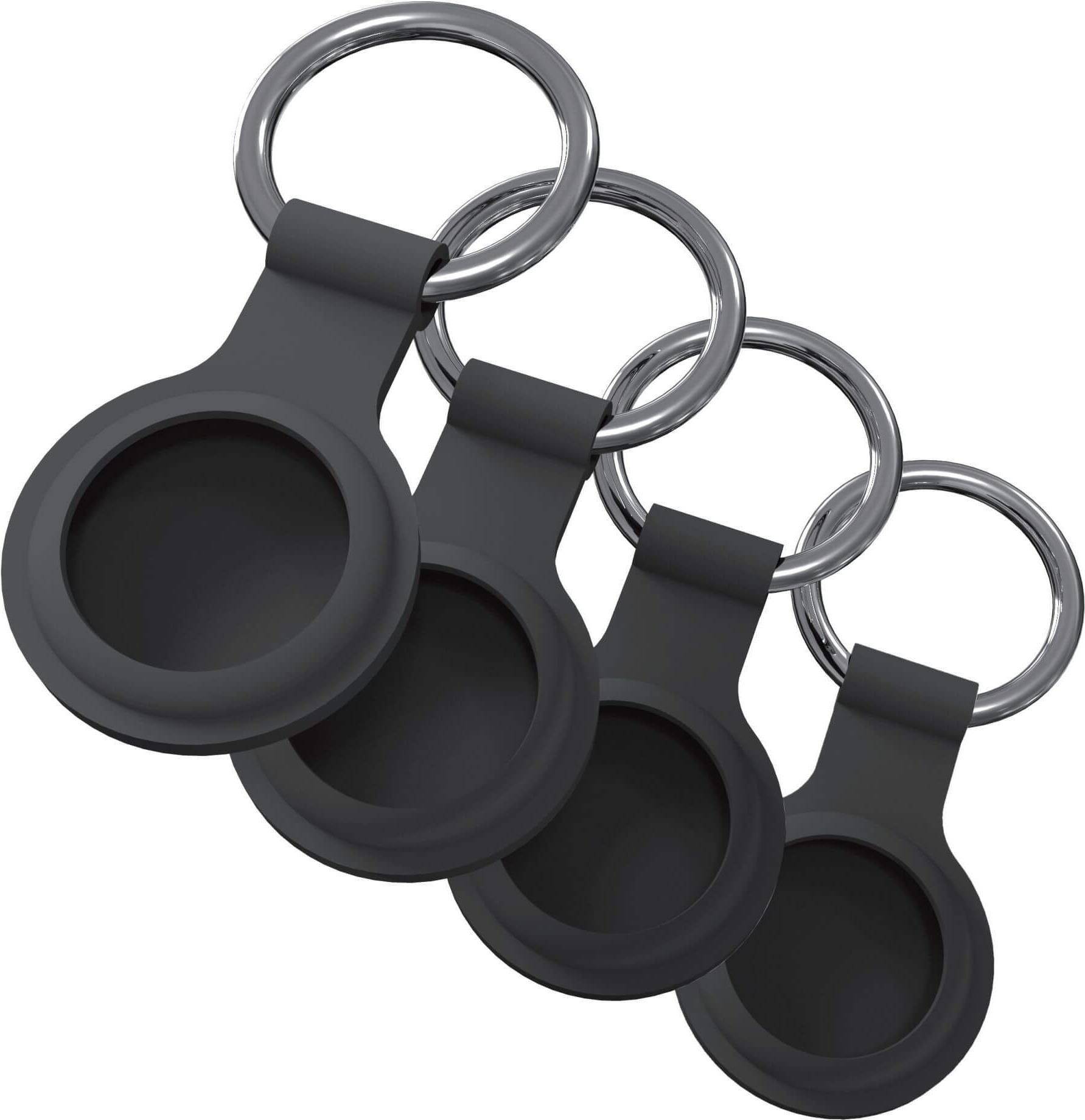 JT Berlin Schlüsselanhänger| Apple AirTag| schwarz| 4er Set| 10928 (10928)
