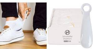 HYGOSTAR Schuhlöffel, aus PET, weiß, einzeln verpackt ideal für Hotels, ergonomische Form für komfortables