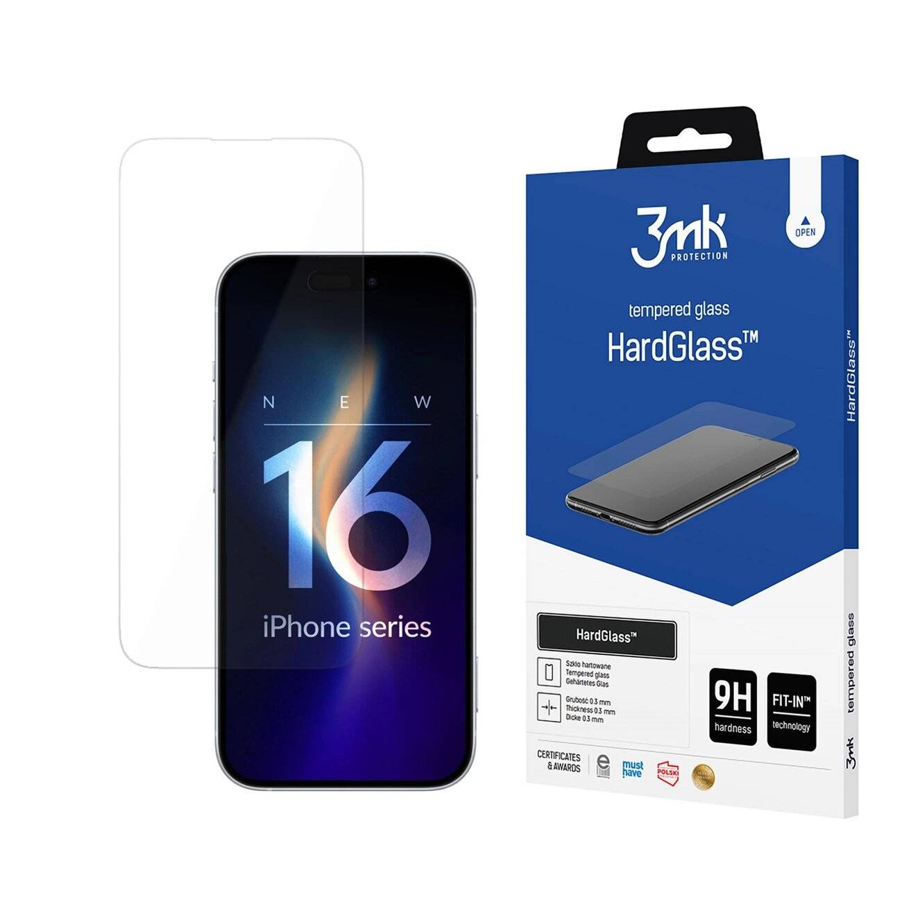 9H 3mk HardGlass™ gehärtetes Glas Apple iPhone 16 Pro Max