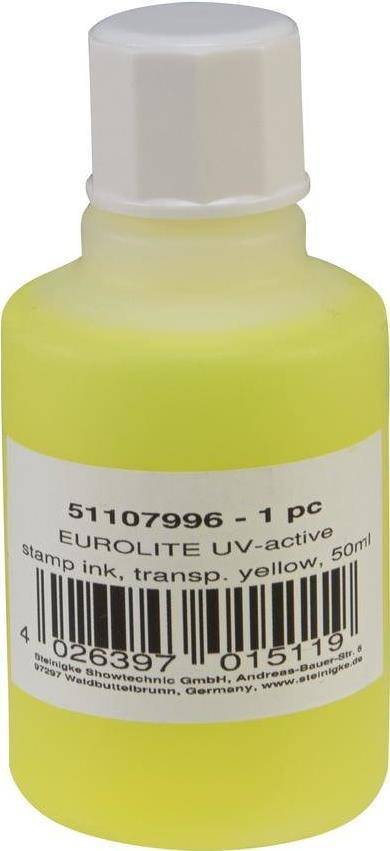 EUROLITE UV-aktive Stempelfarbe, transparent gelb, 50ml (51107996)