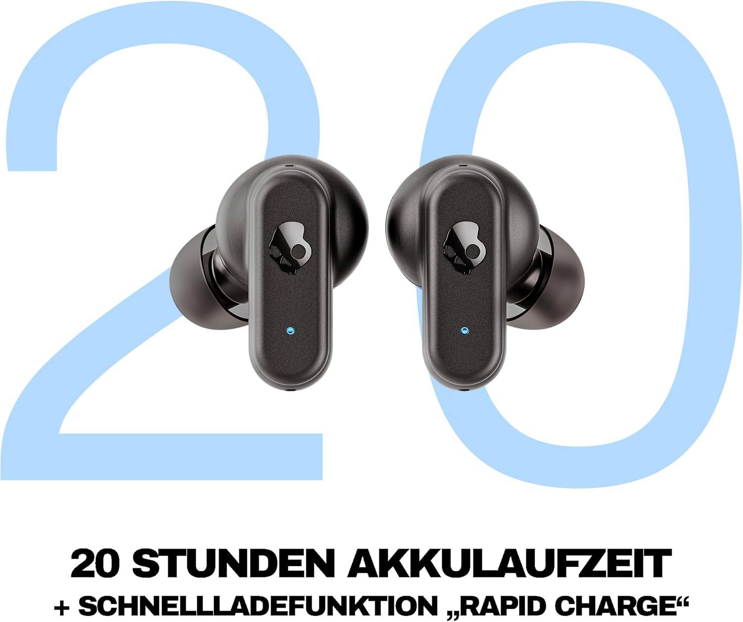 Skullcandy Dime 3 In-Ear Wireless-Kopfhörer Mikro kompat. iPhone Android black