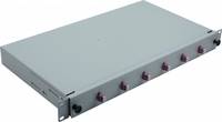Helos LWL 19" Spleissbox 6 x LCDuplex OM4 spleißfertig grau (375556) - Duplex