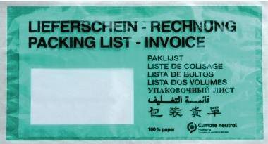 Warenbegleitpapiertasche DL Papier d.grün 1.000St