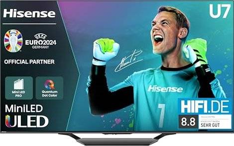 Hisense 55U7NQ 139cm 55'' 4K Mini LED ULED Smart TV Fernseher (20013117)