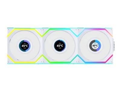 Lian Li UNI FAN SL Wireless LCD 120 ARGB White 3er-Pack | Gehäuselüfter3x 120mm