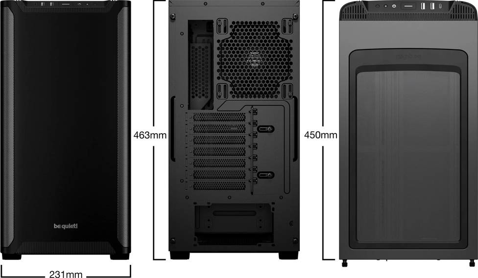 Be Quiet! Pure Base 501 Black Midi Tower ohne Netzteil BG073