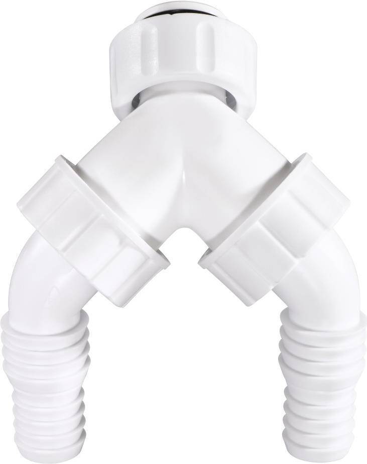 Xavax Doppel-Geräteanschlusstülle mit Rückflussverhinderer, für Unterputz-Siphon (00220746)
