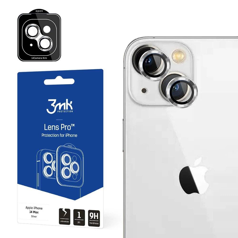 Kameraglas iPhone 14 Plus 9H Objektiv 3mk Lens Protection Pro-Serie - Silber