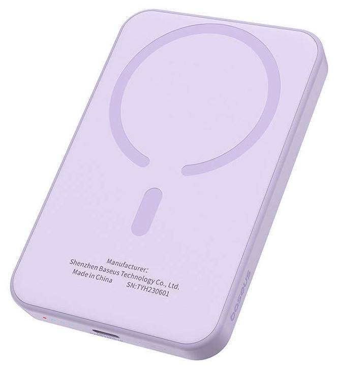 Baseus Magnetic Powerbank, MagSafe, USB-C, 5.000mAh, 20W, violett