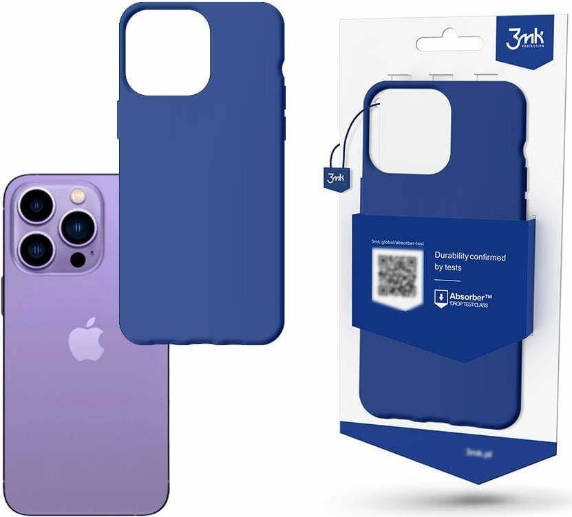 Hülle iPhone 14 Pro 3mk Matt Case Serie - blau