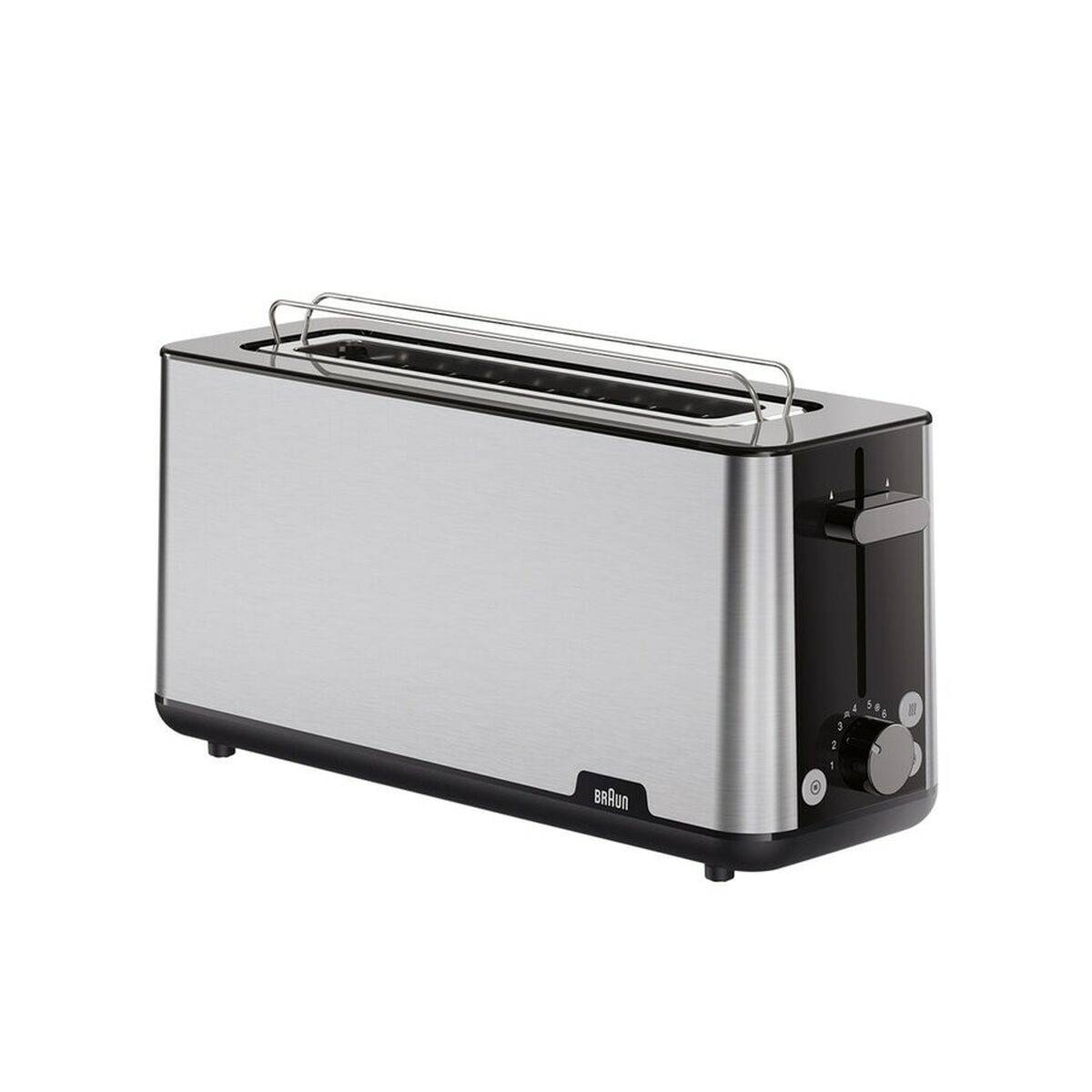 BRAUN - Langschlitz-Toaster PurShine HT 1610 BK edelstahl/schwarz