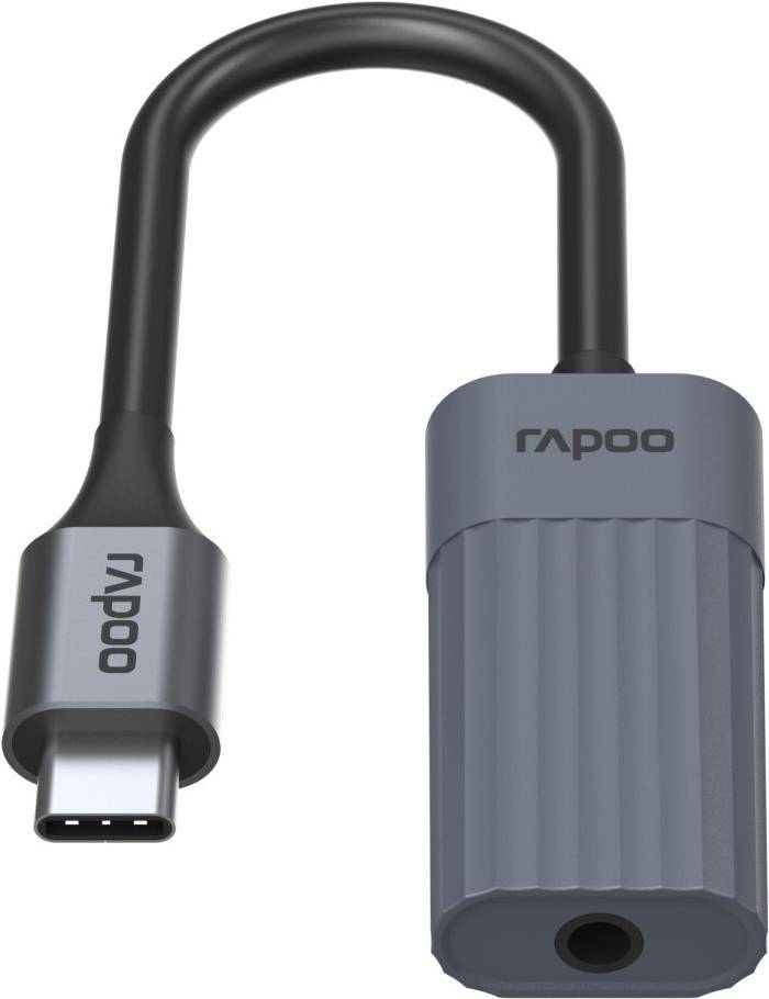 Rapoo USB-C Adapter UCA-1012 USB-C auf 3,5 mm Audio, grau (00226493)