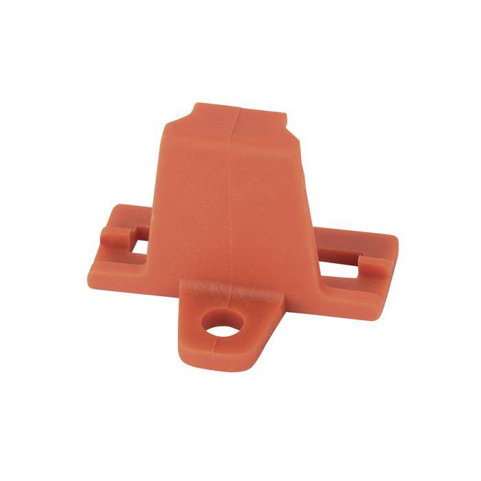 Showgear Mounting clip single for 4-pin and 5-pin cable connector Rot