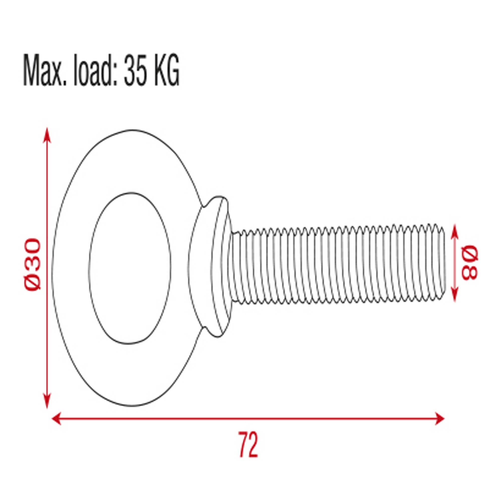 Showgear Speaker Hanging Eye Ring 8 mm