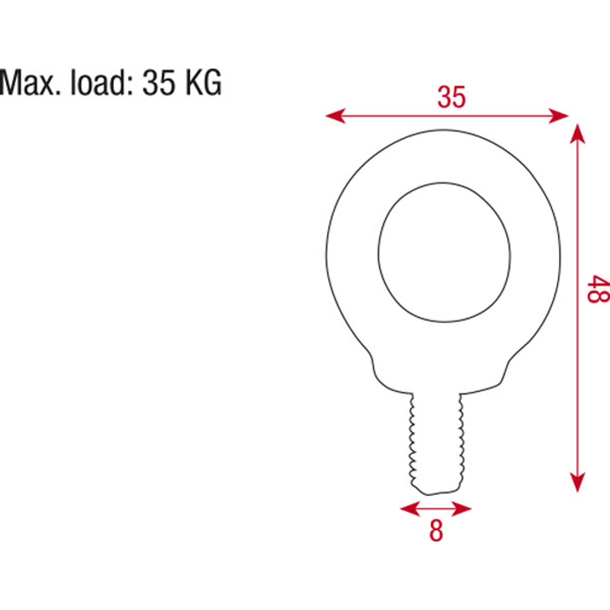 Showgear Speaker Hanging Eye Ring 8 mm