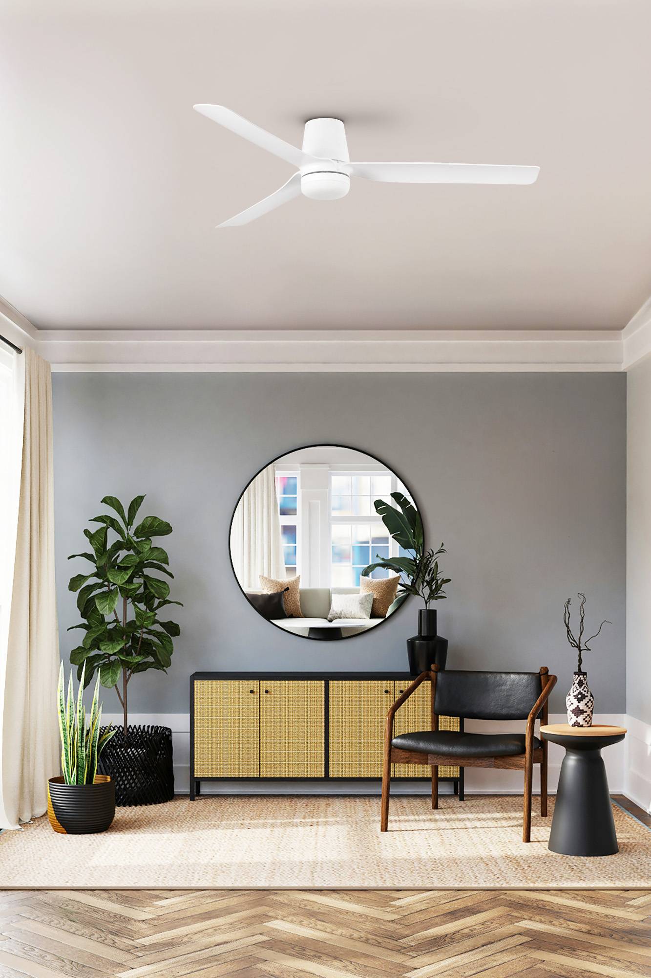 DC Deckenventilator Punt Tub WE-WE mit LED