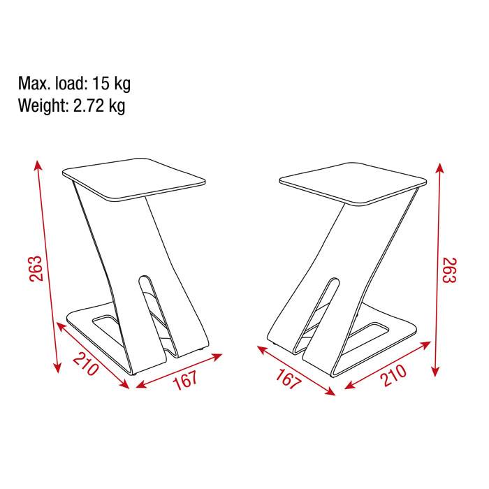 Showgear Table Monitor Z-Stand Zwei Tischständer für Studiomonitore - schwarz