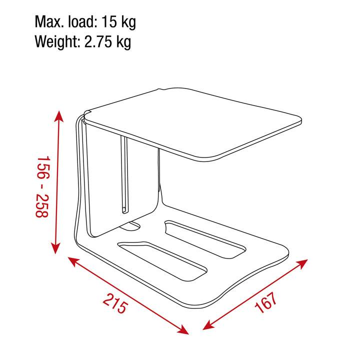 Showgear Table Monitor Stand Kleiner Tischständer für Studiomonitore - schwarz