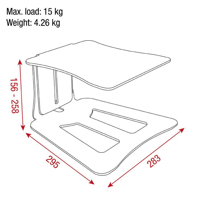 Showgear Table Monitor Stand Großer Tischständer für Studiomonitore - schwarz