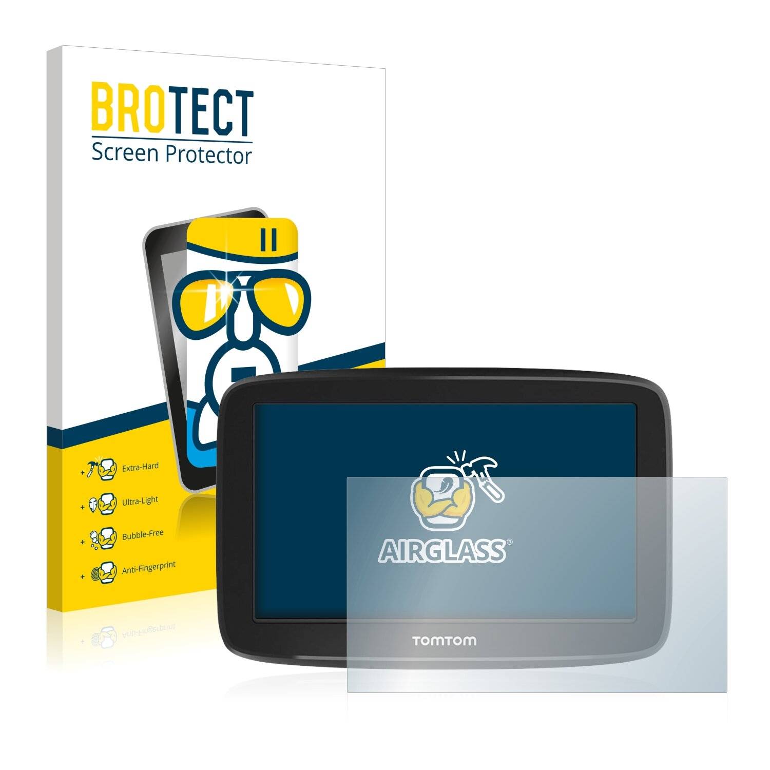 BROTECT AirGlass Schutzglas Folie für TomTom GO Classic