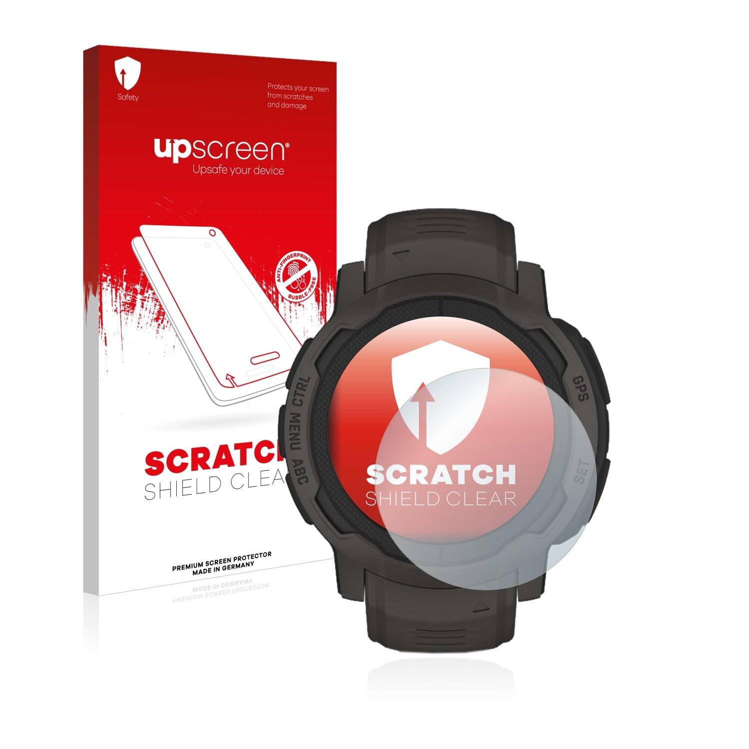 upscreen Scratch Shield Clear Premium Displayschutzfolie für Garmin Instinct