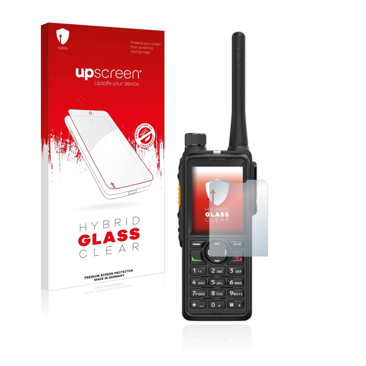 upscreen Hybrid Glass Clear Premium Schutzglas Folie für Hytera
