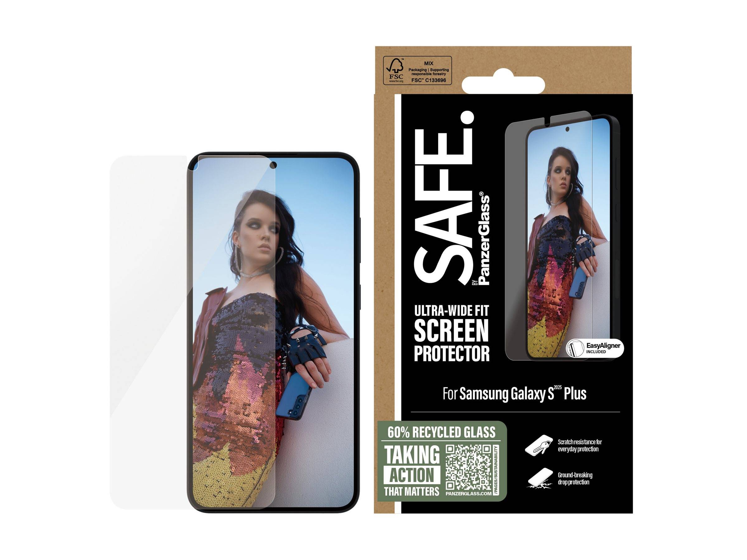 PanzerGlass SAFE. by PanzerGlass - Bildschirmschutz für HandyUltra-Wide Fit mit