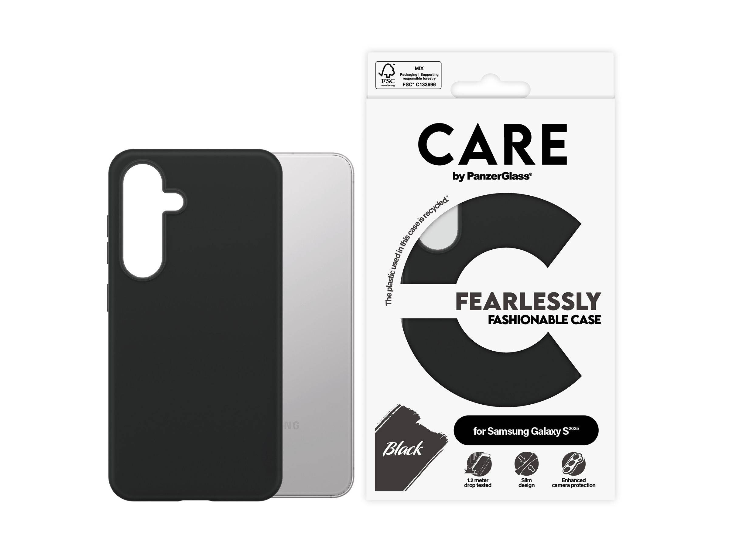 CARE by Schutzglass Fashion Hülle Samsung Galaxy S25 – Schwarz