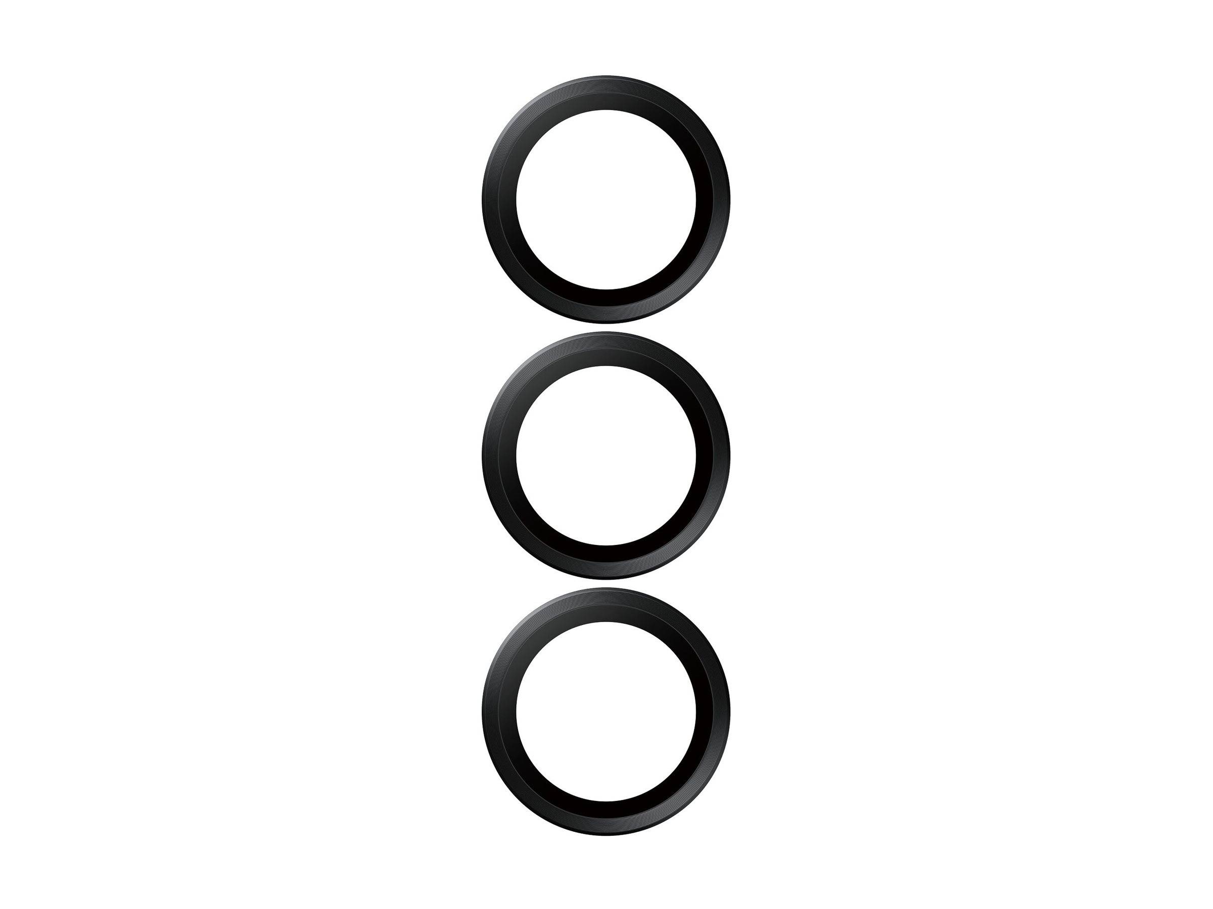 Gehärtetes Glas Schutzglass Hoops Lens Protector Samsung Galaxy S25 schwarz