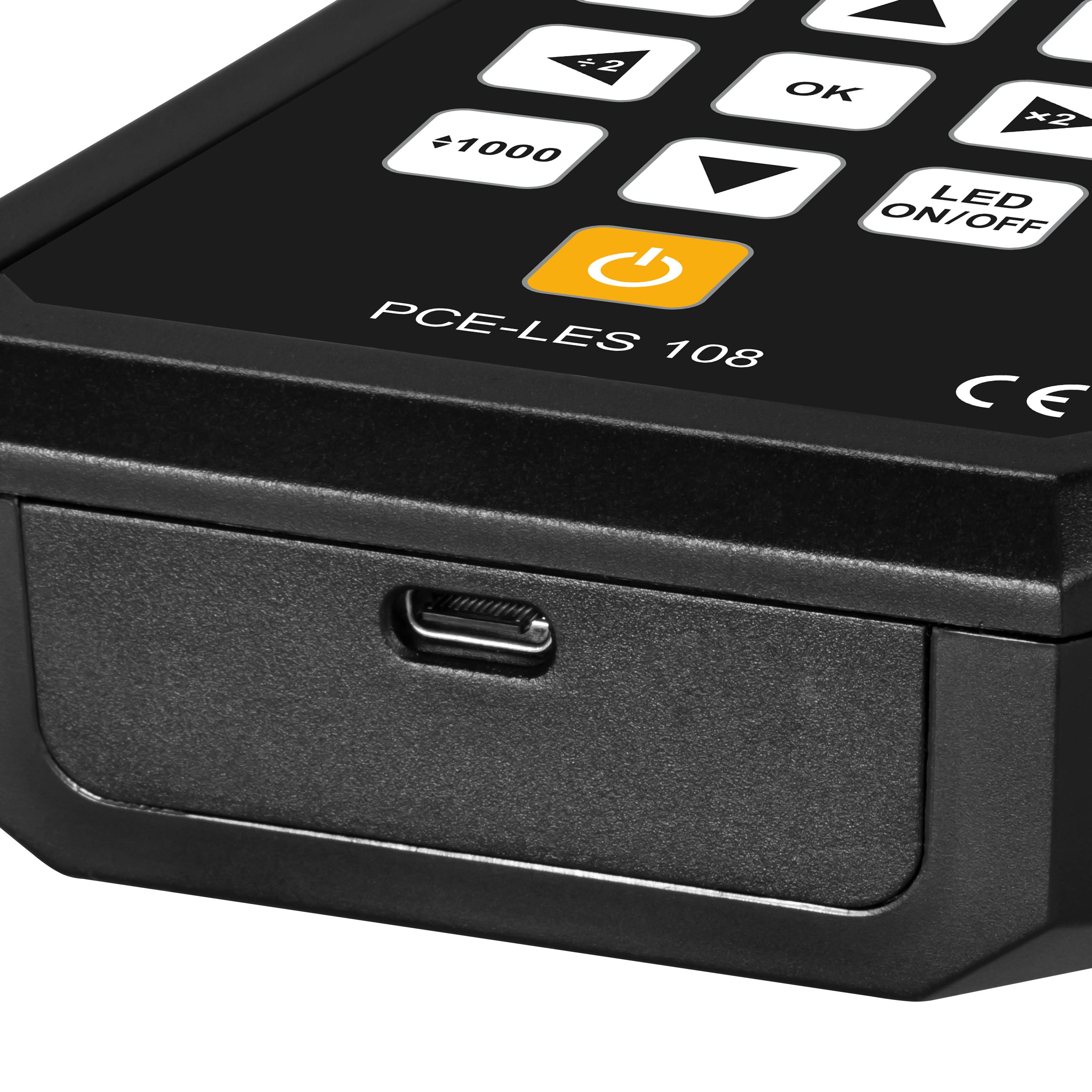 PCE Instruments Stroboskop PCE-LES 108-ICA inkl. ISO-Zertifikat |8 High Power LEDs |60 … 300000 FPM | Pocket Size |IP52