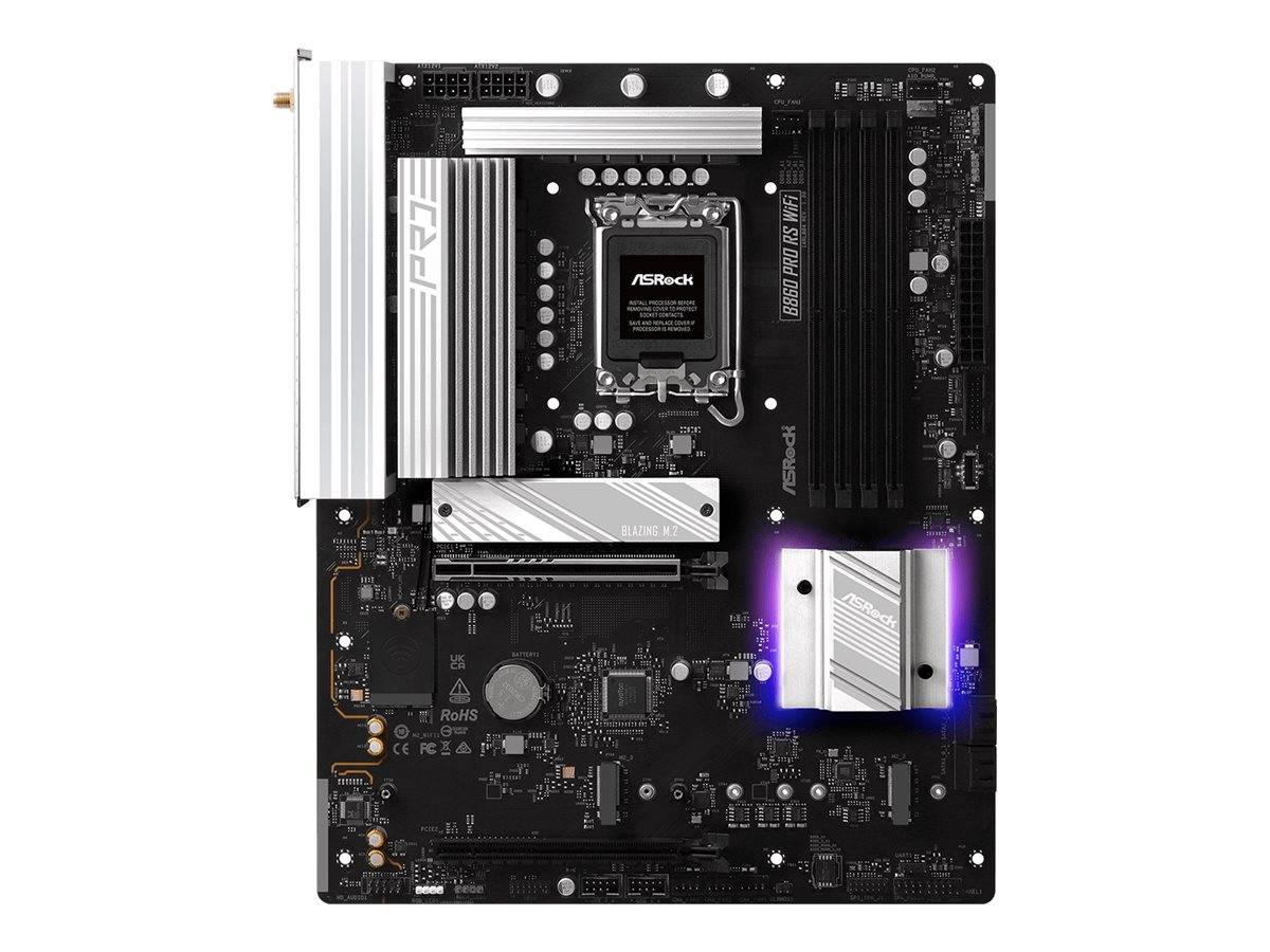 ASRock B860 Pro RS WiFi - Motherboard - ATX - LGA1851-Sockel - B860 Chipsatz - USB-C Gen 2x2, USB-C 3.2 Gen 1, USB 3.2 G
