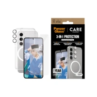 PANZERGLASS - CARE by PanzerGlass - 3-in-1 Schutzpacket - hintere Abdeckung für Mobiltelefon - Flaggschiff - 100 % recyc PANZERGLASS - CARE by PanzerGlass - 3-in-1 Schutzpacket - hintere Abdeckung für Mobiltelefon - Flaggschiff - 100 % recyc