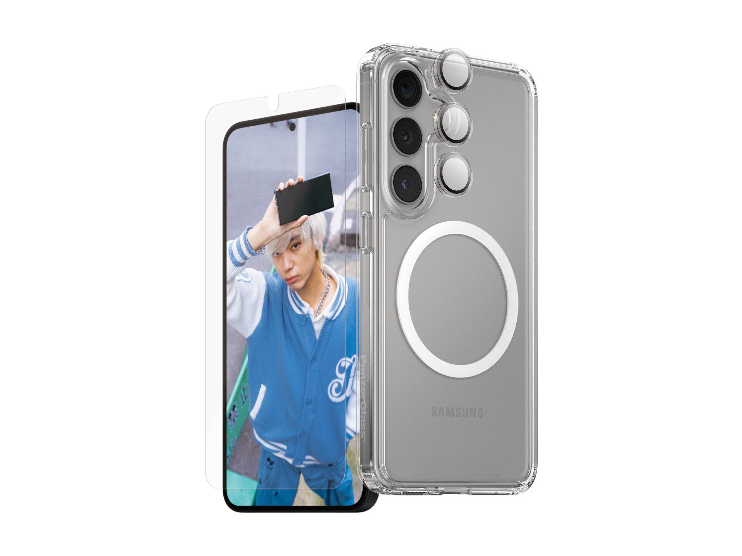 PANZERGLASS - CARE by PanzerGlass - 3-in-1 Schutzpacket - hintere Abdeckung für Mobiltelefon - Flaggschiff - 100 % recyc