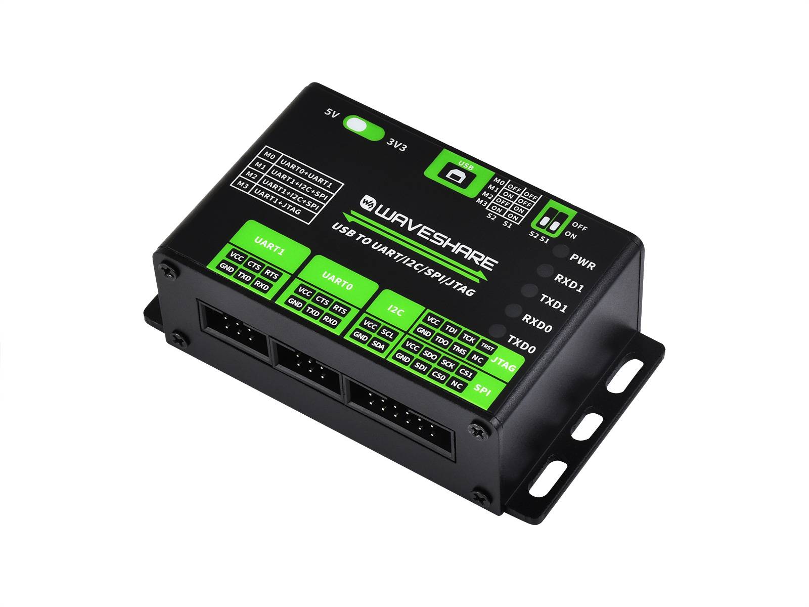 WaveShare USB To UART/I2C/SPI/JTAG Converter 3.3V/5V