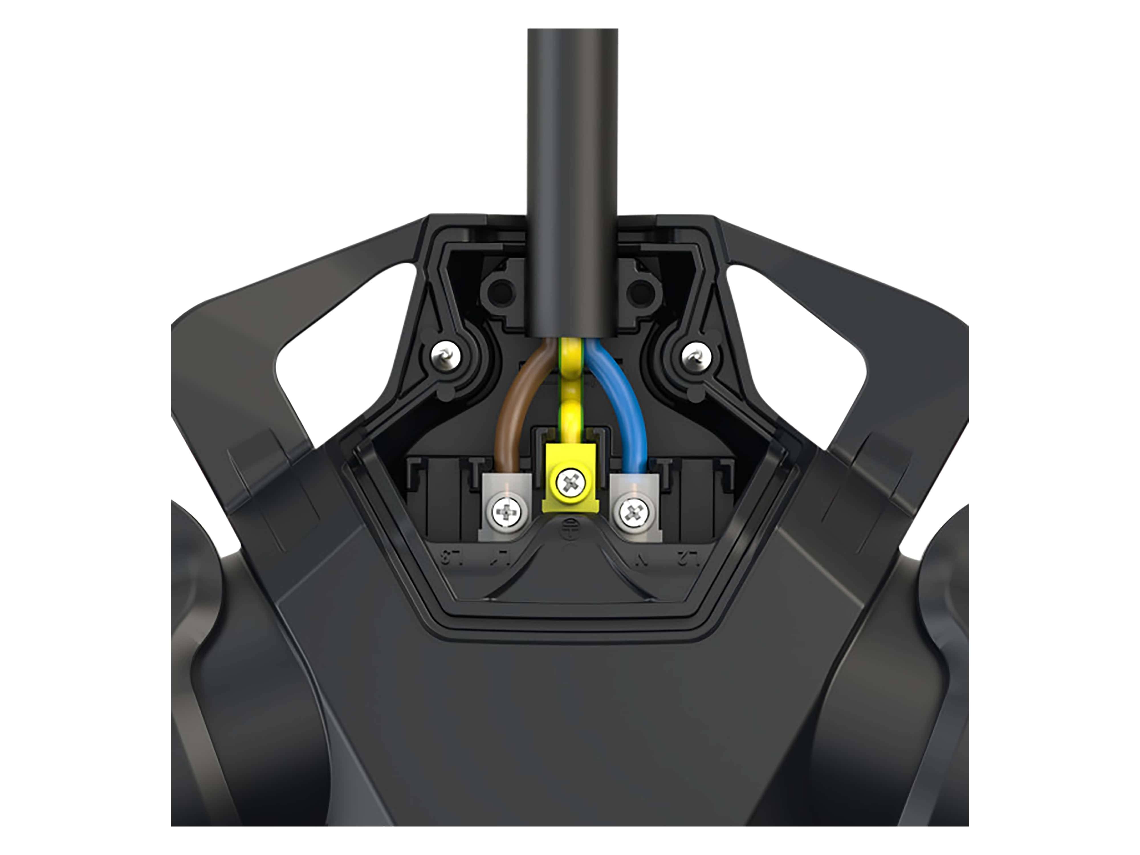 PCE Schutzkontakt-Verteiler TopTaurus2, 3-fach, IP54, schwarz/rot