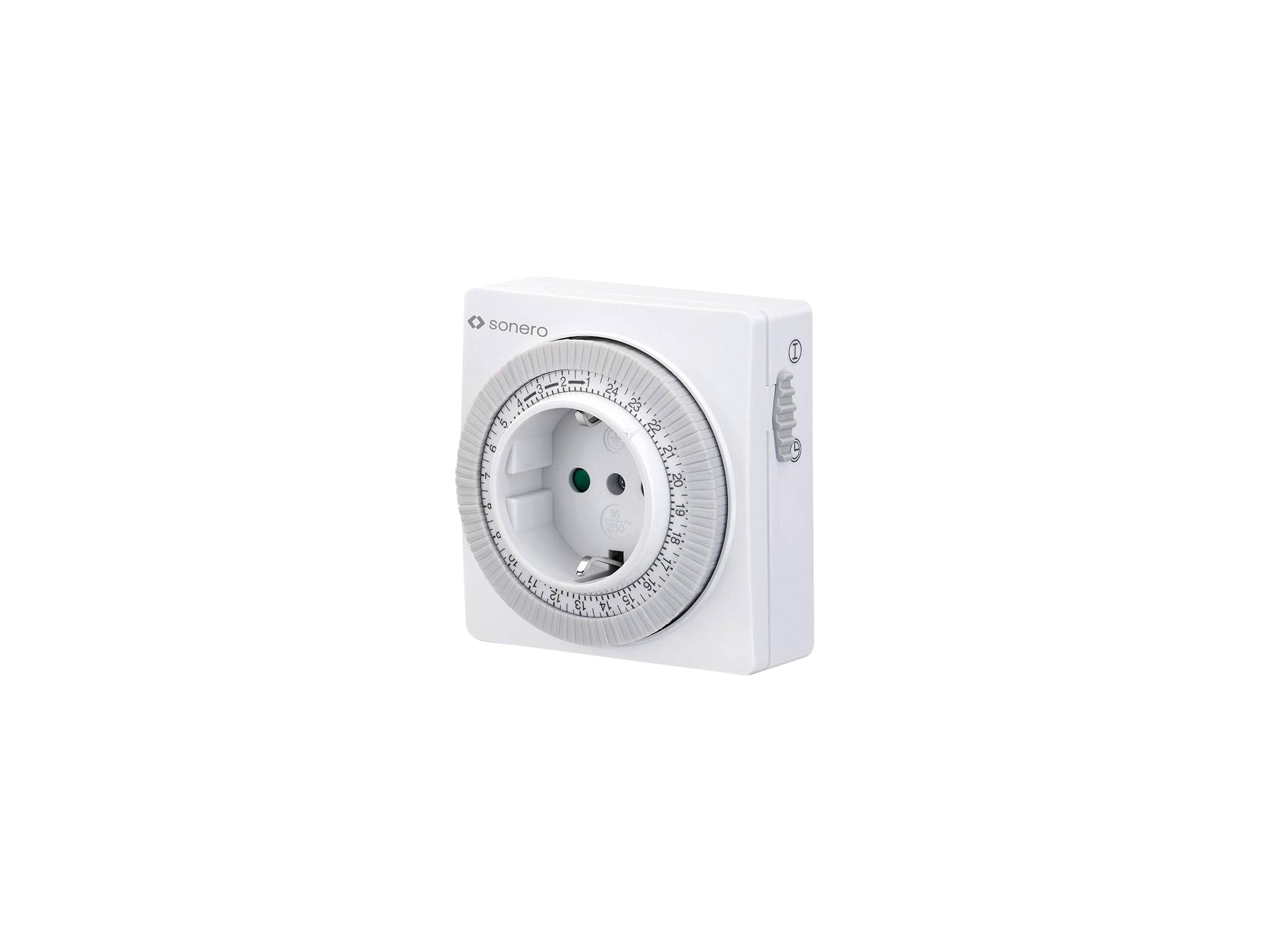 SONERO Zeitschaltuhr X-MOT-10, mechanisch, IP20, 350 Watt, weiß