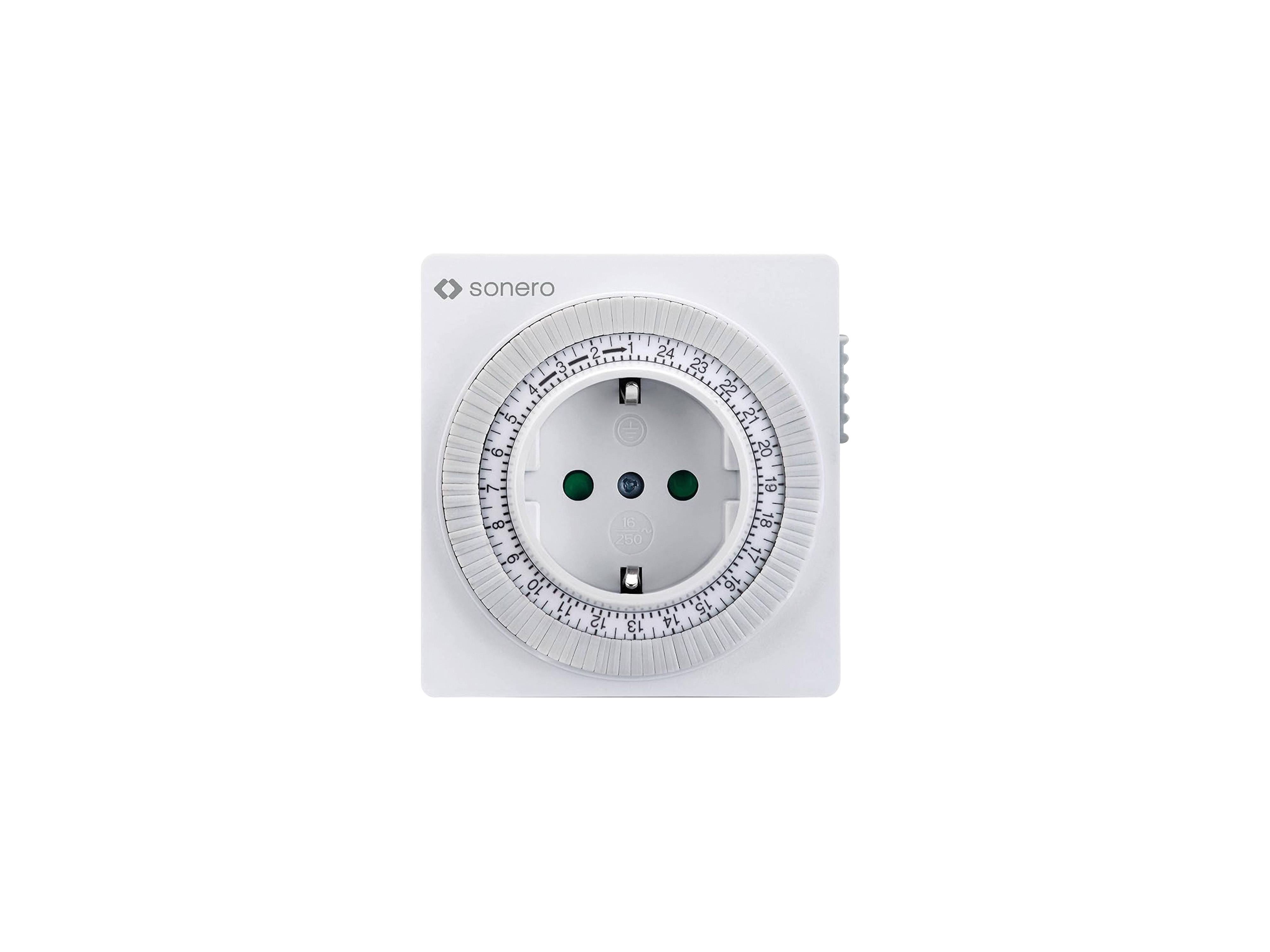 SONERO Zeitschaltuhr X-MOT-10, mechanisch, IP20, 350 Watt, weiß