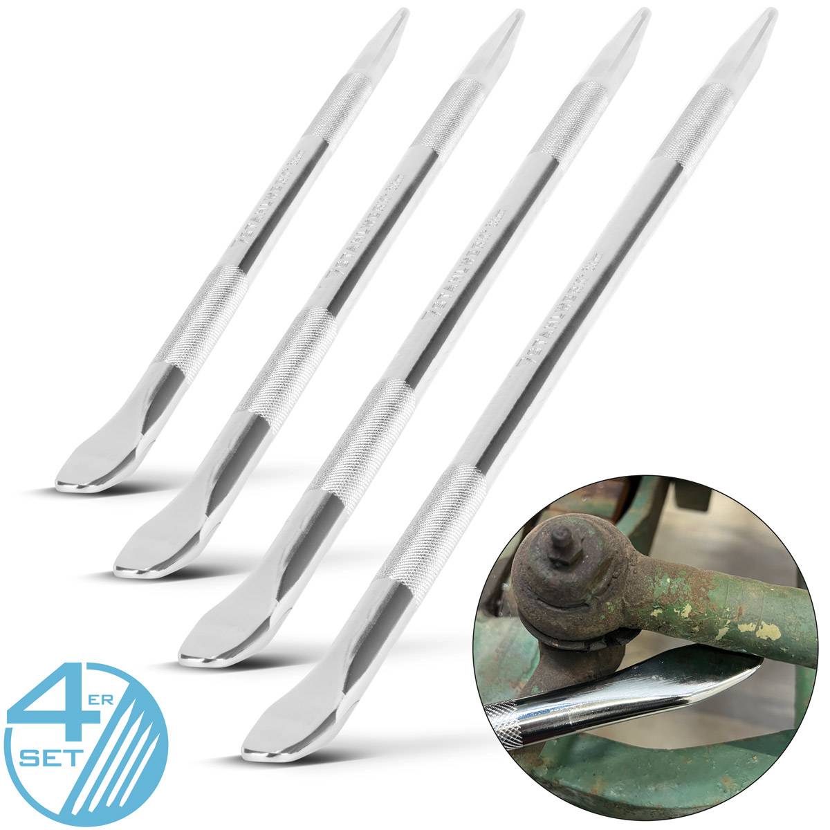 STAHLWERK Hebeleisen 4er Set 500 600 700 800 mm Montageeisen Reifeneisen