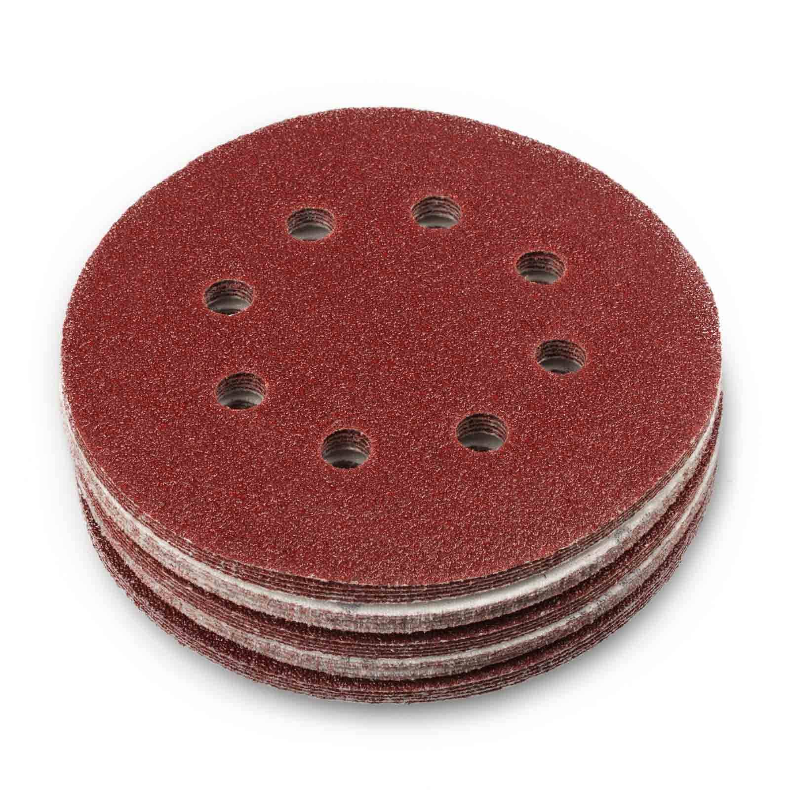 hanSe 60 Stück Schleifscheibe 125mm Schleifpapier Mix Körnungen Schleifen