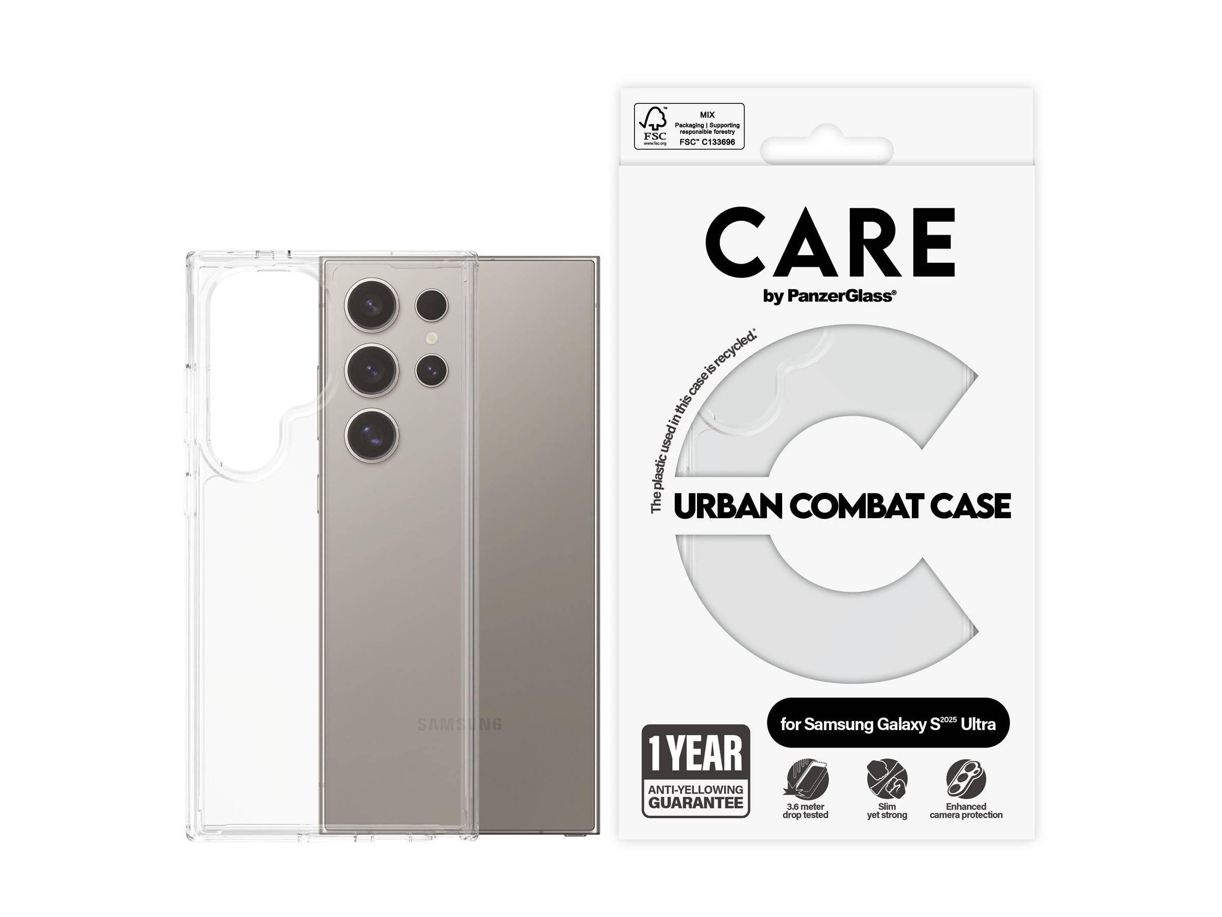 PANZERGLASS - CARE by PanzerGlass Urban Combat - Hintere Abdeckung für Mobiltelefon - Polycarbonat, Thermoplastisches Po