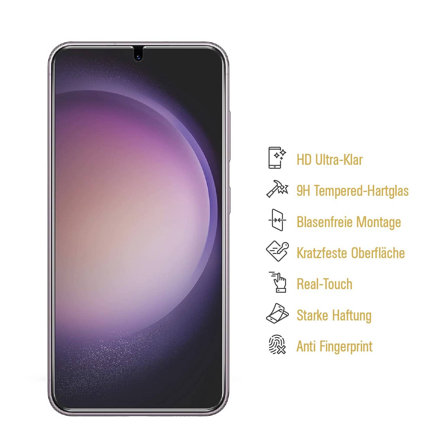 2x 9H Panzerglas für Samsung Galaxy S25 HD klar Tempered Hartglas Displayschutz Schutzglas Schutzfolie Screen-Protector