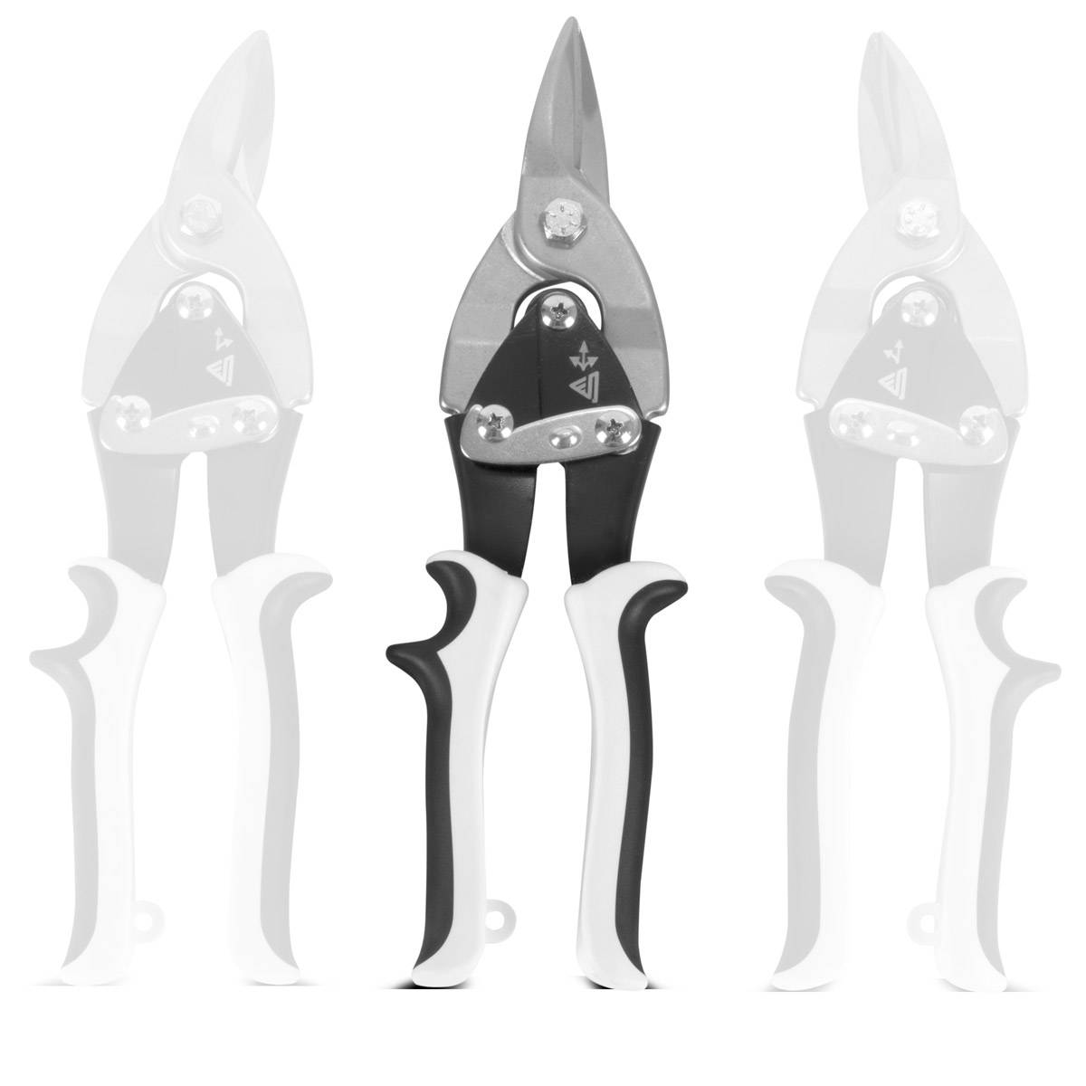 STAHLWERK Blechschere gerader Schnitt Metallschere zum professionellen Schneiden