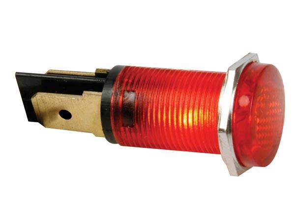 KONTROLL-LAMPE - RUND - ROT- 220 V - 14 mm