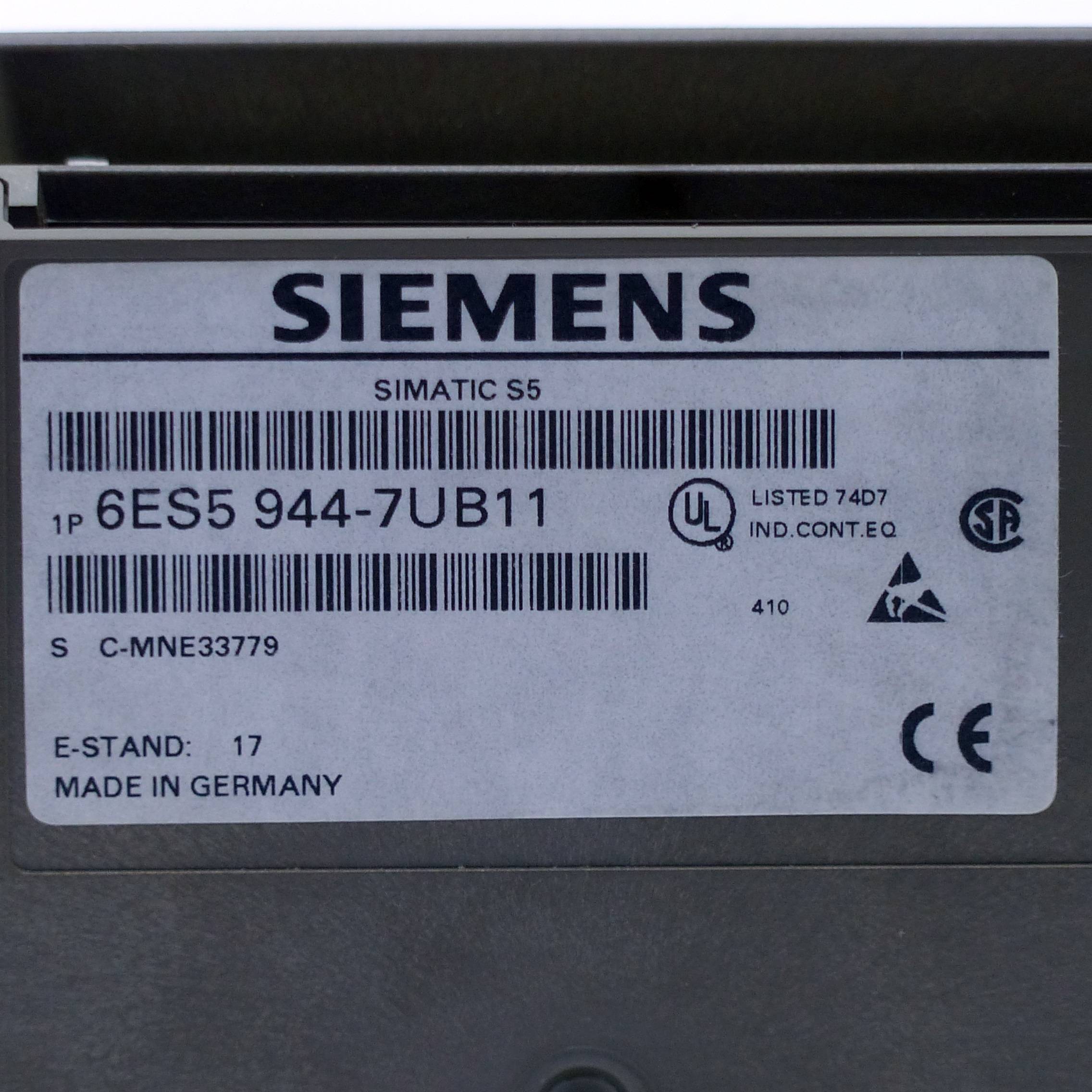 Siemens Simatic S5 Zentraleinheit (6ES5 944-7UB11)